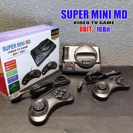 MD Game Console SG816 Super Retro Mini-TV-Videospielspieler für Sega Mega Drive MD 16bit 8bit Classic Retro integrierte 691-Spiele mit 2 Gamepads