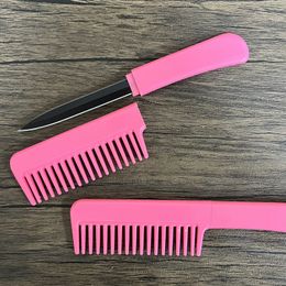 Accessori di moda Metal Pink Comb Knife Ladies Autodifesa Prodotti decorativi