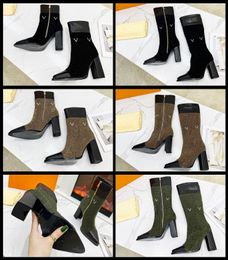 Boots de marca de lujo Boot de Par￭s Boot Genuine Leather Martin Booties Mujer Botas cortas Sandalias Slipper Slipper por TopShoe99 W173 01