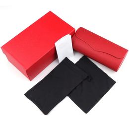 Customized variety of sunglasses case suppliers Sunglasses accessories wholesale high-quality glasses protective packaging classic brown red black Original box