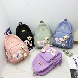 DHL50pcs School Bags Student Oxford Cat Prints Large Capacity Waterproof Protable Travel Backpack Bag Mix Color