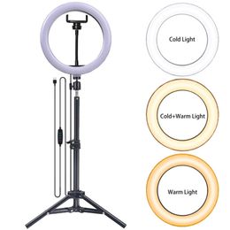 26cm 10'' Ring Lights With 1.6m Tripod And Phone Holder Studio Light Photography Lighting Streaming Accessories For Vlogging Kits