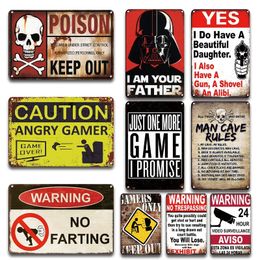 Personality Funny Metal Painting Vintage Home Courtyard Outdoor signs Office Bedroom Man Cave Door signs Hanging Decor 20cmx30cm Woo