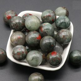Natuurlijk 8/10/10/16/18/20 mm Non-Porore-Ball No Goles ongebreideld Chakra edelsteen bol Collectie Haling Reiki Decor African Bloodstone Balls Beads