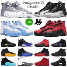 Jumpman 12 Men Basketball Shoes 12S Stealth Black Taxi Hyper Royal Playoff Game Gram