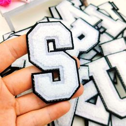 Notions 10.8cm Letter Patch Iron on Varsity Chenille English Letters A to Z Ironing Repair Patches Embroidered Appliques for Clothing Bags