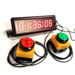 6-cijferige 1,5-inch LED-racetimer klok voor aftellen / count-up klok