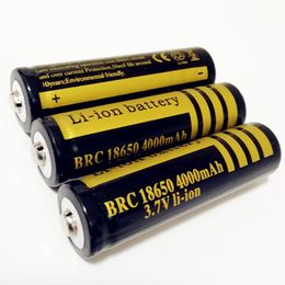 18650 4000mAh Battery 3.7V Tip Litium laddningsbart batteri för fonograf eller ficklampa Hot Selling Black Gold