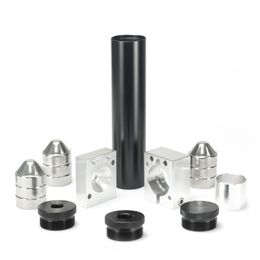TOD-24h 1.45"OD 7"L Aluminum Tube Solvent Trap Tactical Accessories Fuel Filter Stainless Steel Storage Cups 1/2-28 5/8-24 End Cap Baffle Cups Drilling Jig Fixture Tool Kit
