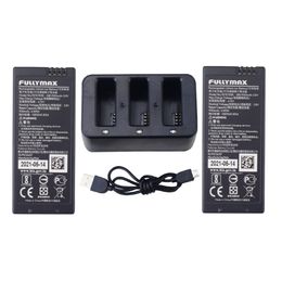 2PCS 3.8V 1100mAh Lithium Battery with 3-In-1 Charger For TELLO Quadcopter Spare Parts RC Drone