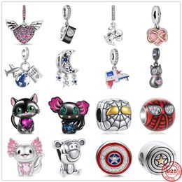 925 Sterling Silver Dangle Charm Tiger Charm Beads Bead Fit Pandora Charms Bracelet DIY Jewelry Accessories