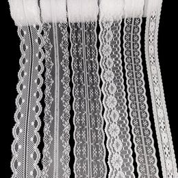 Kl￤dtillbeh￶r 10 m vit spetsband afrikansk spetstyg diy webbbing dekoration presenter f￶rpackning av s￶mnadskl￤der material hantverk