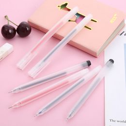 Transparent Frosted Gel Pen 0,5 mm Bullet Point Fountain Pen Learning Stationery Office Supplies