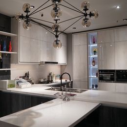 Design moderno casa inteira decoração personalizada decoração aberta de reforma de cozinha