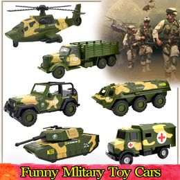 Legering dö-cast militära bilar leksak för barn tröghet dra tillbaka fordon modell hem dekoration pedagogiska förskole leksaker för pojkar fest favoriserar