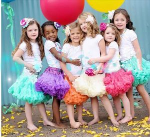 0-10 jaar nieuwe babymeisjes tutu rokken bogen gaas pluizige pettiskirts tutu prinses feest rokken balletdans slijtage 20 kleuren hoge kwaliteit