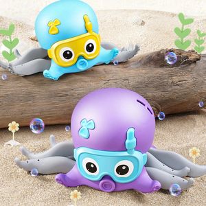 0-12 maanden Babybad speelgoeddouche Cartoon Octopus voor kinderen Crawling Beach Toddler Bathtub Badkamer Zwembad Speel water 240420