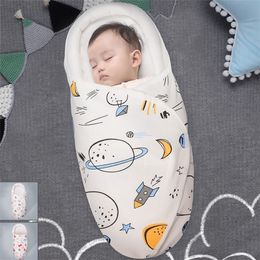 0-12M Slaapzak Zuigeling Pasgeboren Swaddle Envelop Warm Slaap Deken SleepSack 100% Katoen Babywandelaar Wrap 210309