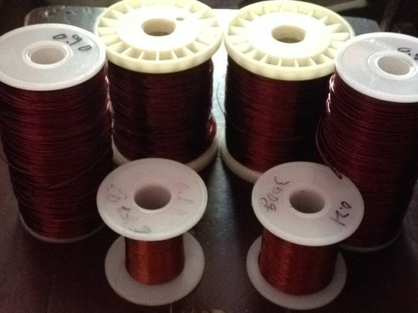 Livraison gratuite 0.13MM ~ 2.50MM plusieurs tailles 1000 gramme/rouleau fil de cuivre émaillé en Polyester bobine magnétique enroulement QZ-2/130 fil magnétique rouge