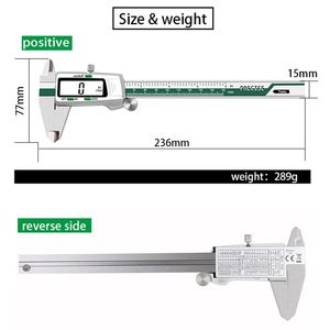 0-150mm 0.01mm roestvrij staal Hoge nauwkeurigheid Elektronische LCD Digitale Display Dian Caliper Vernier Liniaal Meetbereik 150mm 210810