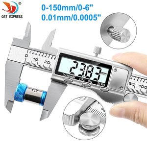 0-150mm Vernier Caliper Meetgereedschap Roestvrij staal Digitaal 6 inch Instrument 210922