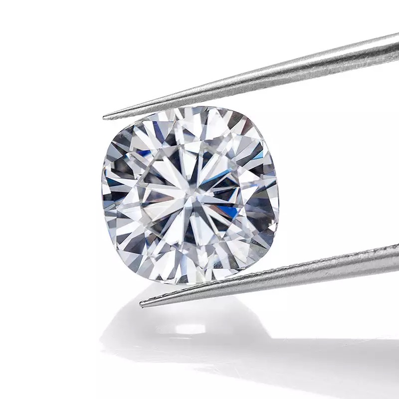 LOTUSMAPLE frais expédier coussin coupé 0.15CT - 7CT laboratoire créer des pierres de moissanite en vrac réel D couleur FL brillant diamant passer test 0.5CT ou plus donner un rapport de certificat GRA gratuit