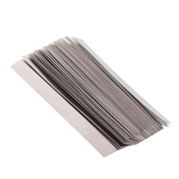 Feuilles de bandes de plaques de Nickel pur, 0.15mm x 3mm x 100mm, 100 pièces, 99.96% pour Machine à souder par points de batterie, équipement de soudage