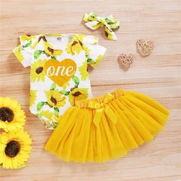 0-18 mois NOUVELLE-NEB BÉBRES GRABLES SETS SUMBRE LETTRES FLORALES IMPRESSION RAISER NET NET JUNT BOWKNOT BIB TOUPE 3PCS TOSIGNES L2405