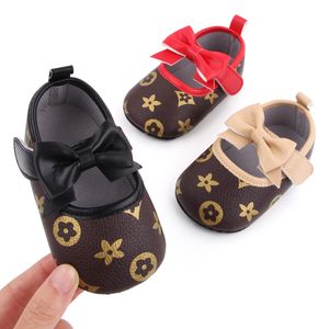 0-18m baby casual schoenen baby peuter bowknot non-slip rubber zachte-solded flat pu first walker pasgeboren boogdecor Mary janes
