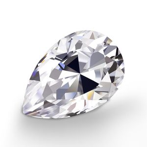 0 1CT-6 0CT1 5 3MM-10 14 mm PEAR avec certificat D F Couleur VVS Clarity Moisanite Stone 3Ex Coupez le diamant lâche pour le réglage 303K