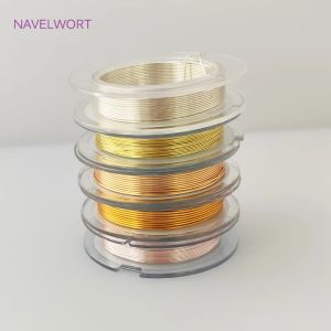 Fil de cuivre de 0,2 à 1 mm 5 couleurs de haute qualité Cordon de perle à cordes or de haute qualité pour bricolage bijoux artisanat à la main accessoires en gros