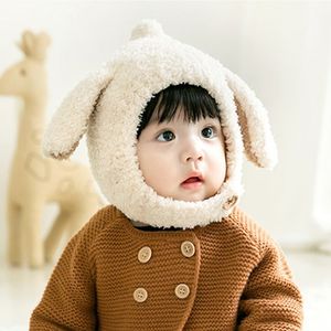 0-2 ans bébé chapeaux hiver mignon oreilles de lapin garçons filles chaud en peluche Cap tricot doux Bonnet Beanie enfants oreillette chapeau pour nouveau-né
