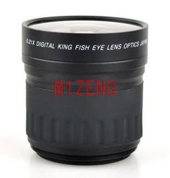 Objectif fisheye Macro grand Angle 0,21x58mm 52mm, pour Nikon Canon Sony Pentax Olympus Fujifilm DSLR objectif d'appareil photo reflex 52mm 58mm