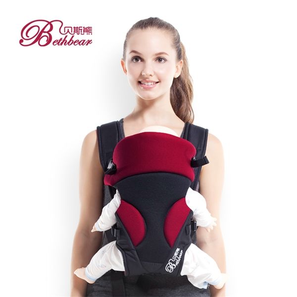 0-24 M Mochila para bebé Envoltura para bebés Transporte frontal 3 en 1 Bolsa de canguro transpirable Sling 210923