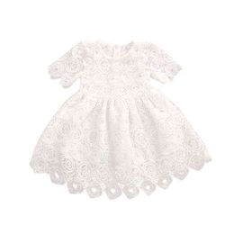 Robe Tutu en dentelle blanche pour petites filles de 0 à 24 mois, tenue de soirée de mariage, Costumes de pâques de princesse pour nourrissons filles, G1129