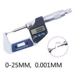 0-25 mm 0,001 Affichage numérique et échelle mécanique micromètre Vis Pain à vis à viser le micromètre extérieur Micromètre