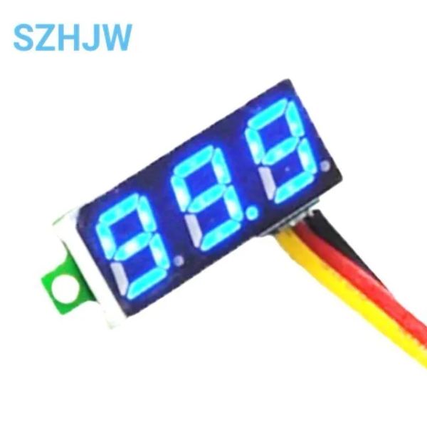 0.28 pulgadas 2.5V-40V mini voltaje digital de voltaje medidor de tasador de voltaje rojo/azul/amarillo/verde LED Accesorios electrónicos