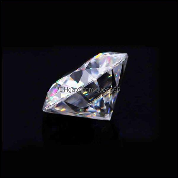 0.2Ct a 5Ct Piedras preciosas sueltas reales Piedras Moissanite Color G Forma redonda Diamante Corte brillante Gema cultivada en laboratorio para joyería Anillo Bk Entrega de gota