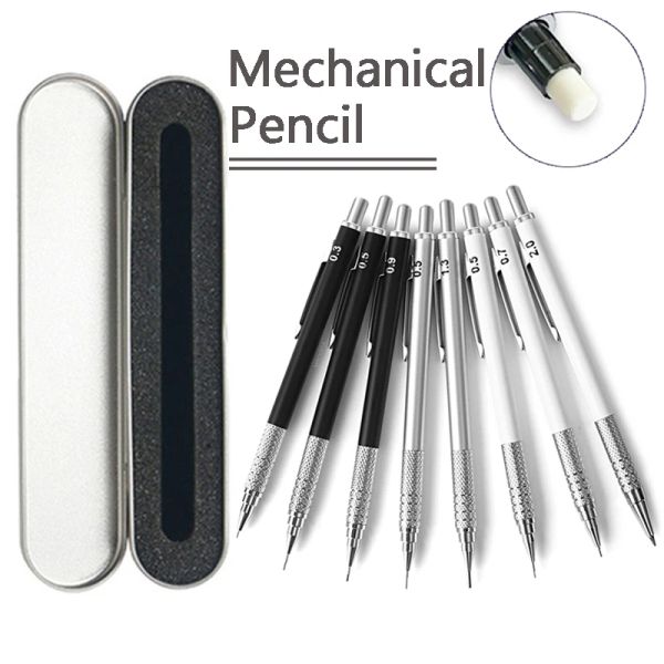 0,3 0,5 0,7 0,9 1,3 Ensemble de crayons mécaniques de 2,0 mm avec crayon métal