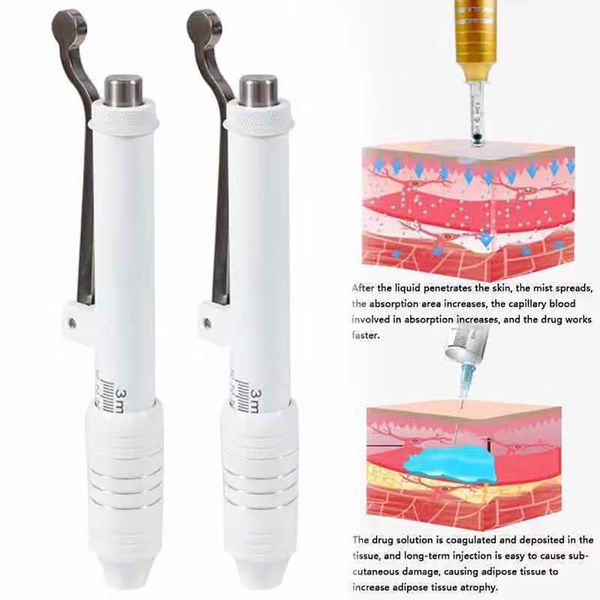 Pluma de hialurón 0,3 para pistola de mesoterapia con adaptador de cabeza de ampolla de 0,3 ml y 0,5 ml, herramienta de cuidado de la piel para eliminación de arrugas y levantamiento de labios