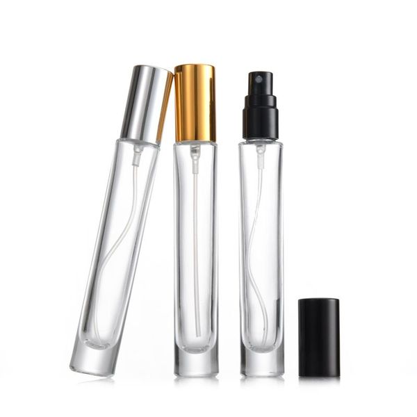 0,34 oz vaporisateurs de parfum en verre épais 10 ml verre clair pulvérisateur à brouillard fin vaporisateurs vides vaporisateurs rechargeables atomiseur de parfum