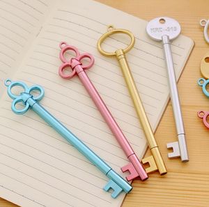 Stylo Gel en plastique à clé Vintage de 0.38mm, stylos créatifs et mignons Kawaii pour enfants, article de nouveauté, fournitures scolaires, livraison gratuite G1184