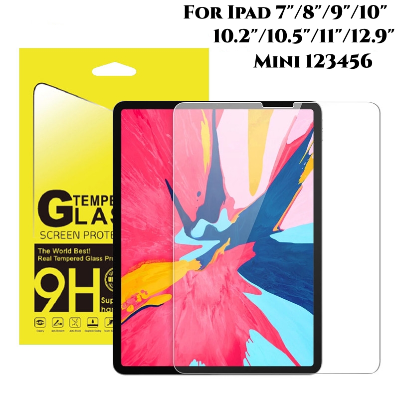 0.3MM Screen Protectors for Ipad Pro 12.9 inch Air 2 3 10.2 10.5 2019Mini 2 4 5 iPad 9th 8th 7th Generation Tempered Glass With Package