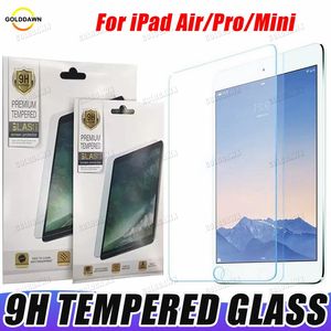 0,3 mm schermbeschermer voor iPad Air 4 2 3 5 6 7 8 9 Pro 11 Mini 4 5 6 Nieuw 10,2 10,9 inch Anti-Scatch Tempered Glass Film met papieren retailpakket