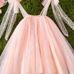 0-3Y Baby Girl Princess Sing jurken Mouwloze off-schouder tule kant mesh casual feest tutu jurk