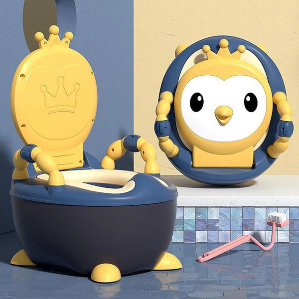 0-4 ans Pot pour enfants Pot de route en plastique souple Potf bébé mignon Baby Toilet Seat Boys and Girls Potty Trainer Seat WC 231221