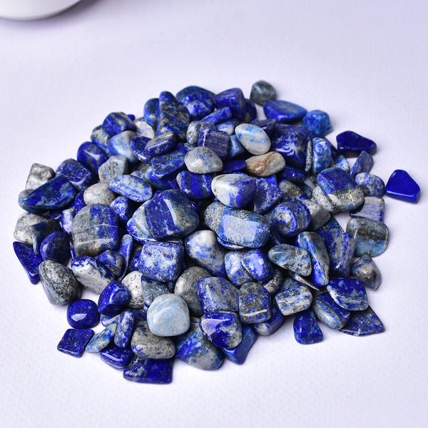 Pierres de Lapis-lazuli naturelles polies à la main, en vrac de 0,44 lb, pierres de cristal de gravier Reiki, décoration d'aquarium, décoration de réservoir de jardin Ro