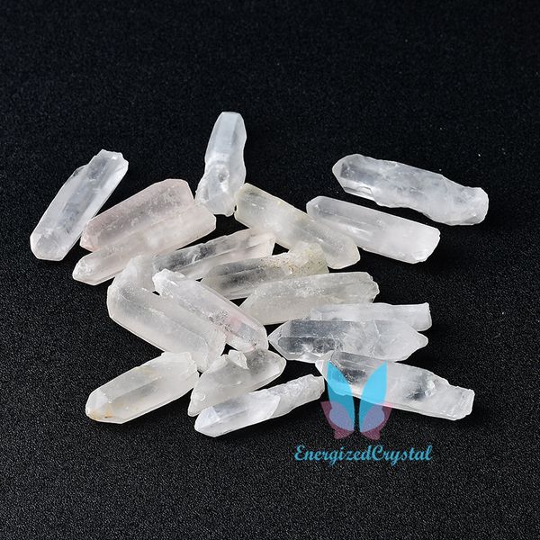 0,44 lb cristal brut naturel clair Quartz Points de guérison pierre roche Reiki spécimen