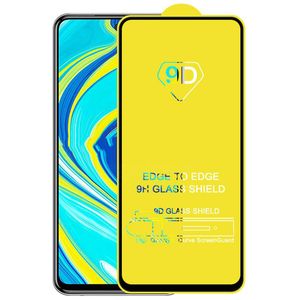 Protector de pantalla para Xiaomi Mi 13 12 Lite 11 11X 11T 11i Poco C40 F4 GT M5 M4 X4 9D Cubierta de pegamento completo Vidrio templado curvo Película protectora de escudo premium