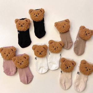 0-4t schattige beer baby sokken baby peuter dierenbeer katoenen sok cadeau voor kinderen 9 kleuren